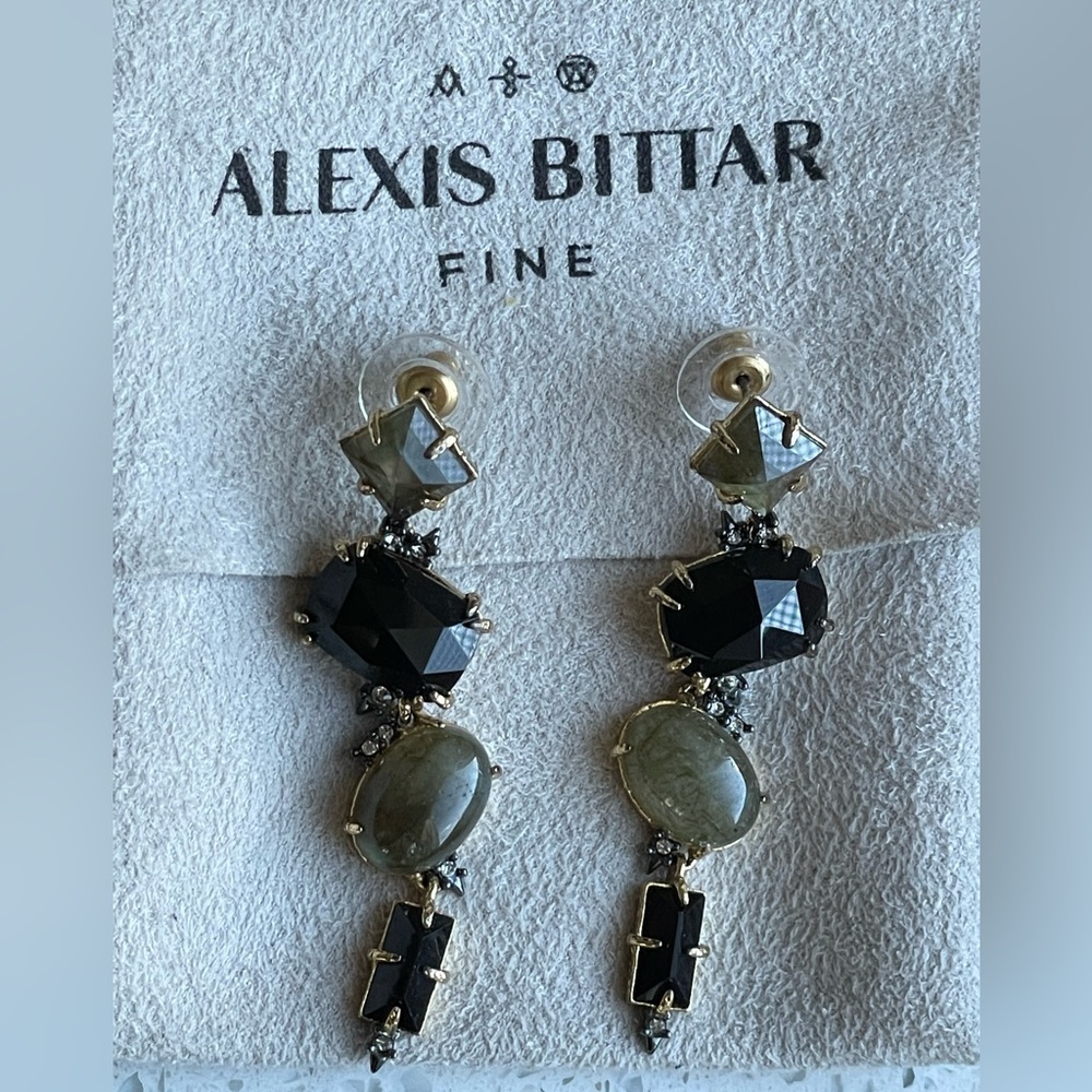 Alexis Bittar 14K Gold-Plated, Cubic Zirconia & Multi-Gemstone Drop Earrings